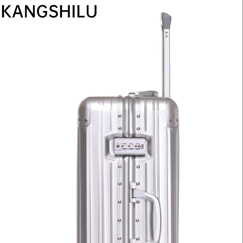 KANGSHILU New 20“24''26''29 Inch Aluminum Suitcase Alloy Trolley Case Universal Luggage Men Women's Travel Offers with Wheels