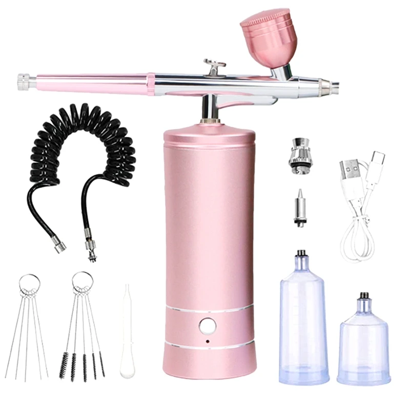Portable Handheld Electric Spray Gun With 0.4mm Nozzle For Barber, Nail Art, Makeup, Model Painting