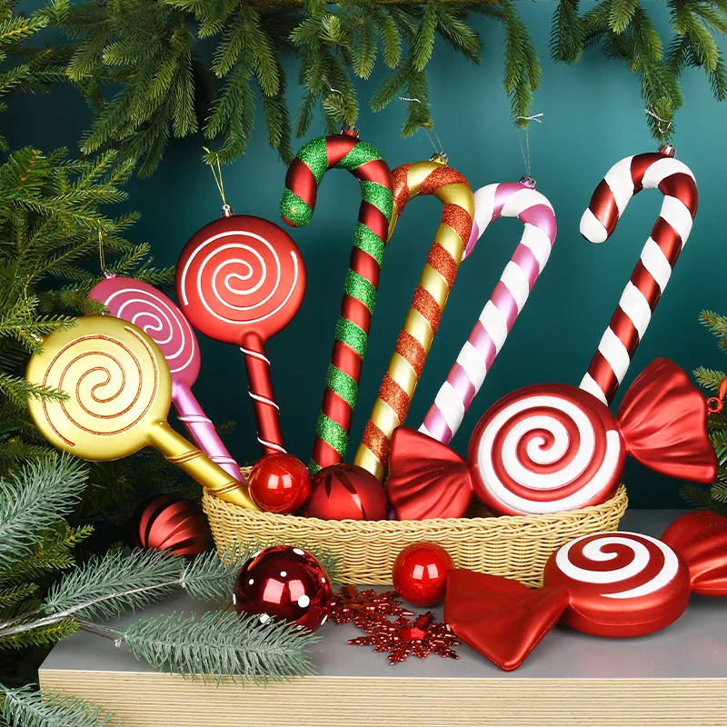 Christmas Photography Plastic Lollipops Canes Candy Props Window Decorations Holiday Instagram Influencer