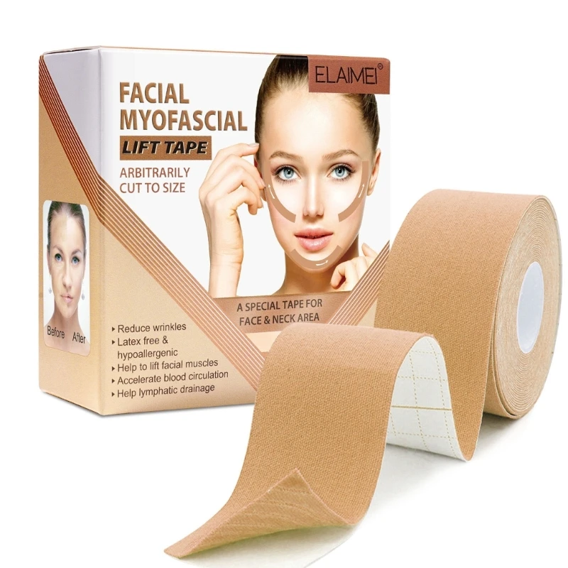 

Myofascial Lift Tape Cotton Face Toning Belts Anti Wrinkle Supplies for Adults Face Skin Tightening Portable D0UE