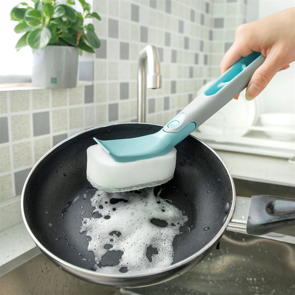 

Щетка для мытья посуды, сменная износостойкая щетка для бытовой уборки, многофункциональная прочная губчатая щетка
