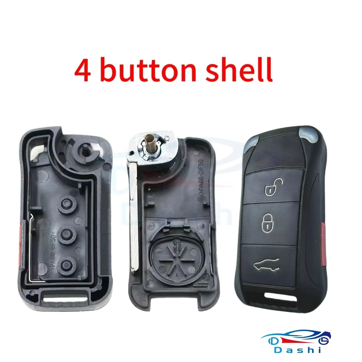 

Da Shi 46CHIP 315/433 МГц для Porsche Cayenne 2004-2011 3/4 кнопки дистанционного ключа с чипом ID46 Uncut HU66 лезвие автомобильного ключа печатная плата