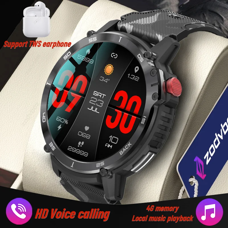 2023 New Smart Watch Men 1.60" Display 4G ROM 1G RAM Voice Calling Sport Watches Local Music Playback IP68 Waterproof Smartwatch