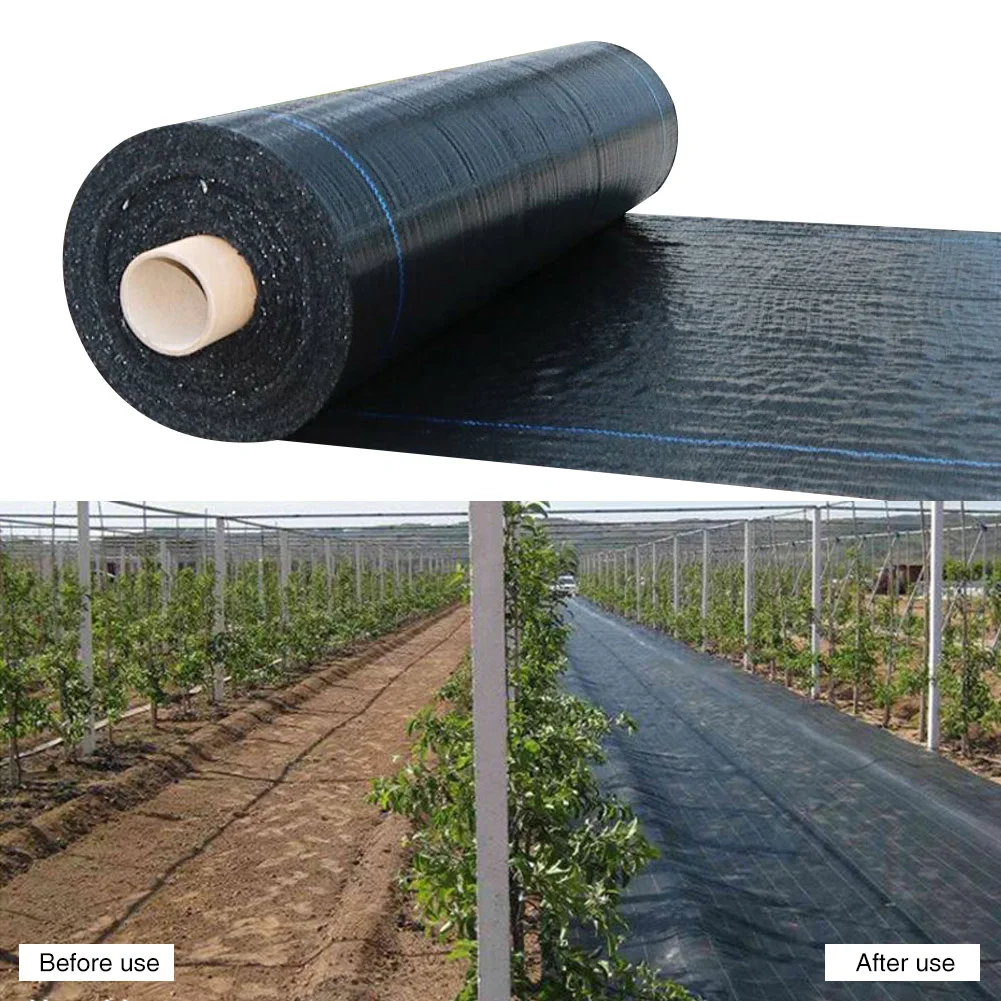 

Heavy Duty Garden Barrier Woven Membrane Landscape Agriculture Outdoor Weed Control Fabric Ground Cover PE Decking Greenhouse