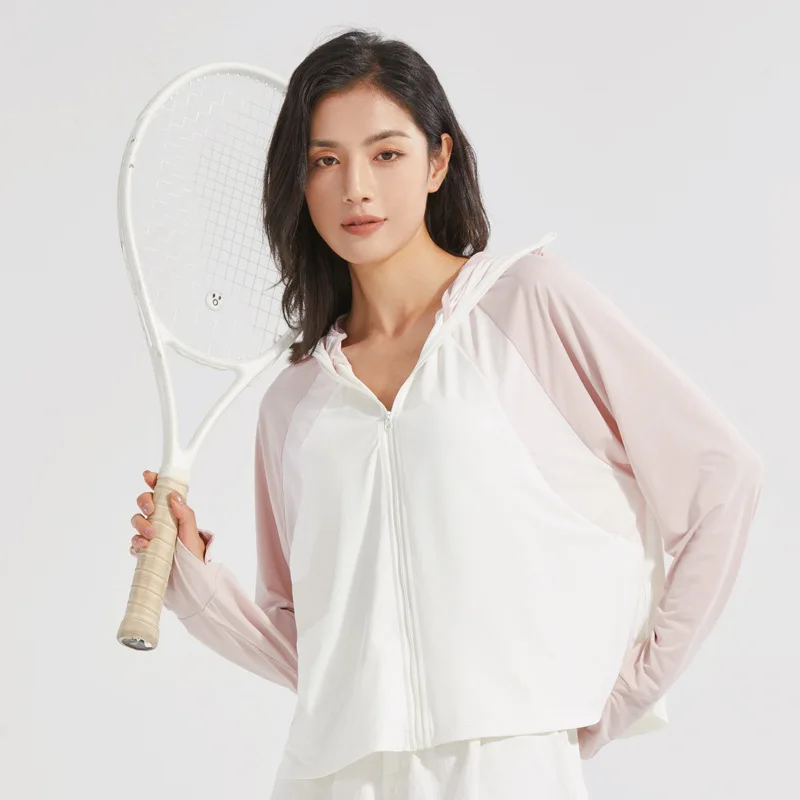 2023New Sun Protection Jacket for Women Sunscreen Hat Ice Silk Outdoor Jackets Coat for Camping Fishing Hiking Quick Dry