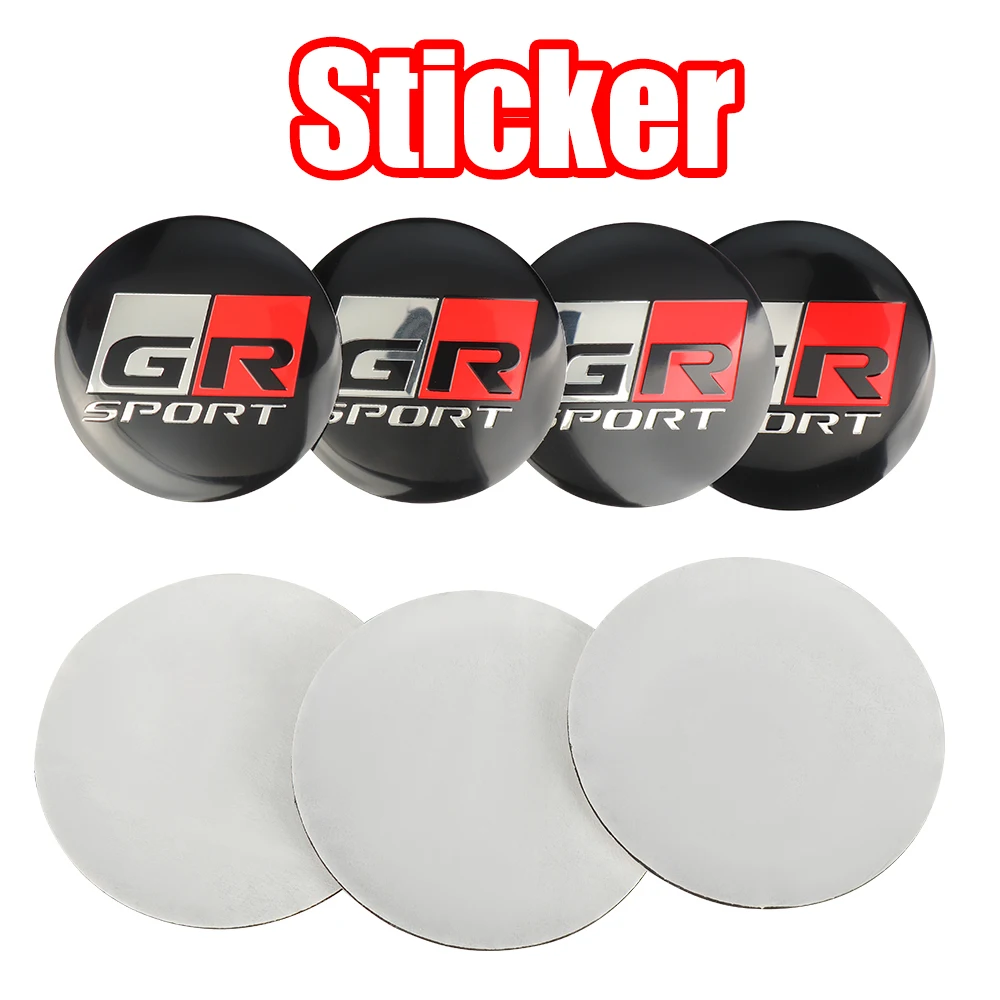 4 шт., Стайлинг автомобиля GR SPORT, центральные колпаки ступицы колеса, наклейки на обод, значок, наклейки для Toyota Prius Avensis Rav4 Land Cruiser Yaris Crown