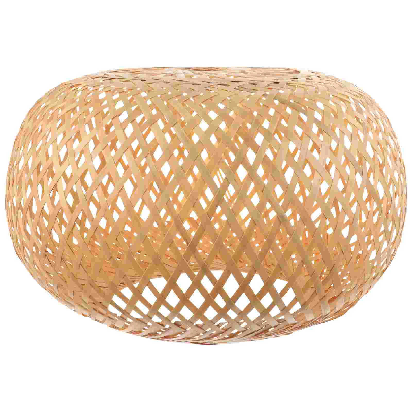 

Bamboo Lampshade Shades Hanging Light Ceiling Chandelier Lampshades Weaving Cover Rattan Pendant Lights