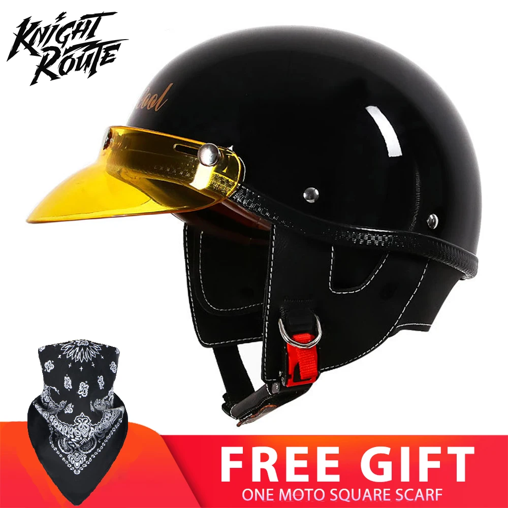 

Мотоциклетный шлем для мужчин и женщин, винтажный полушлем с открытым лицом в стиле ретро, для езды на мотоцикле, кафе, Racer Dot