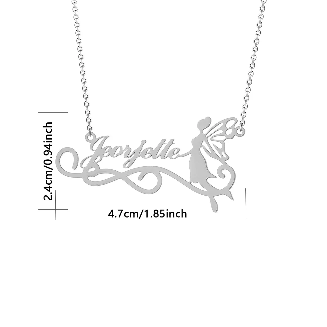 1 шт. индивидуальный персонализированный кулон с ангелом из нержавеющей стали