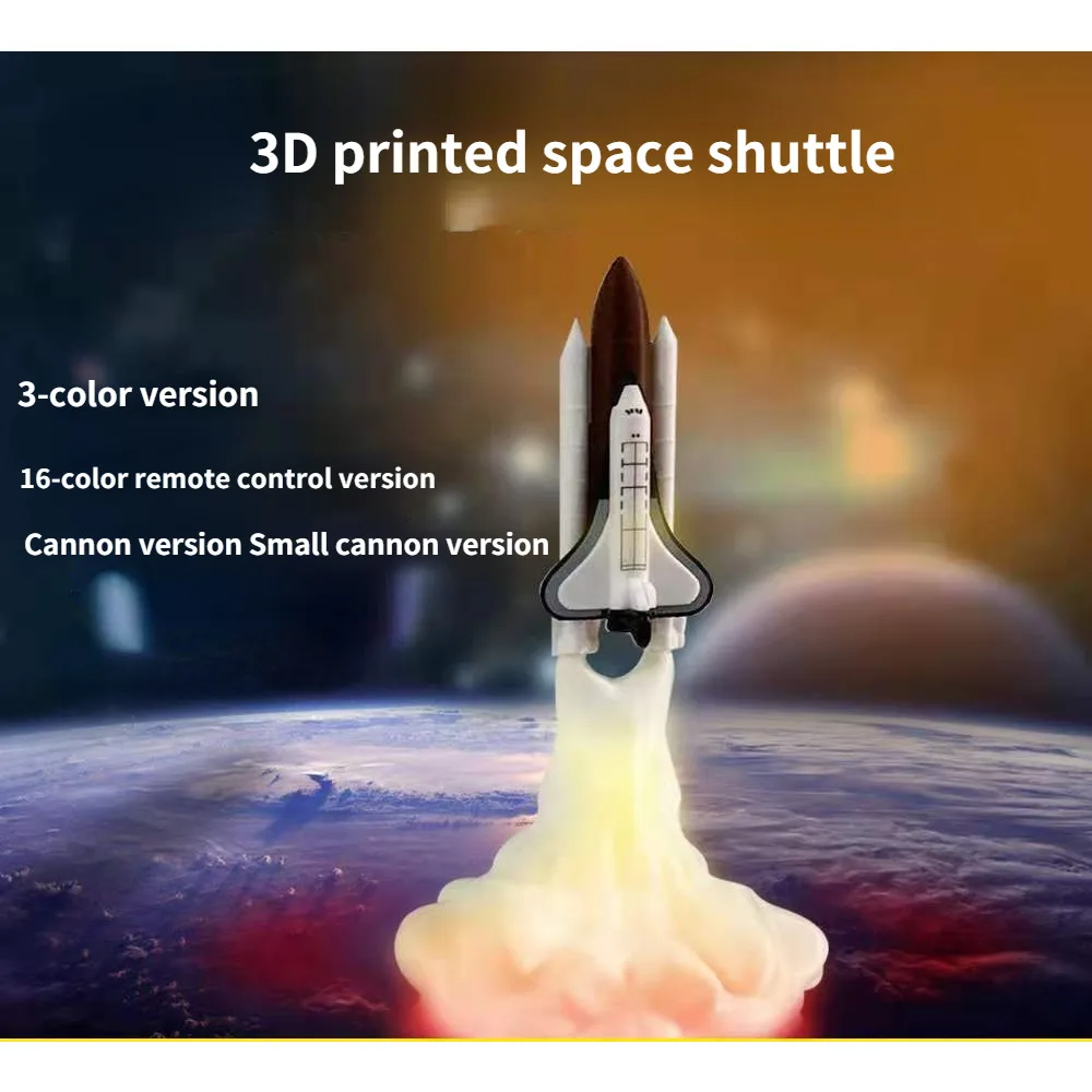 

2022 New Dropshipping Space Shuttle Lamp and Moon lamps In Night Light By 3D Print For Space Lovers Rocket Lamp