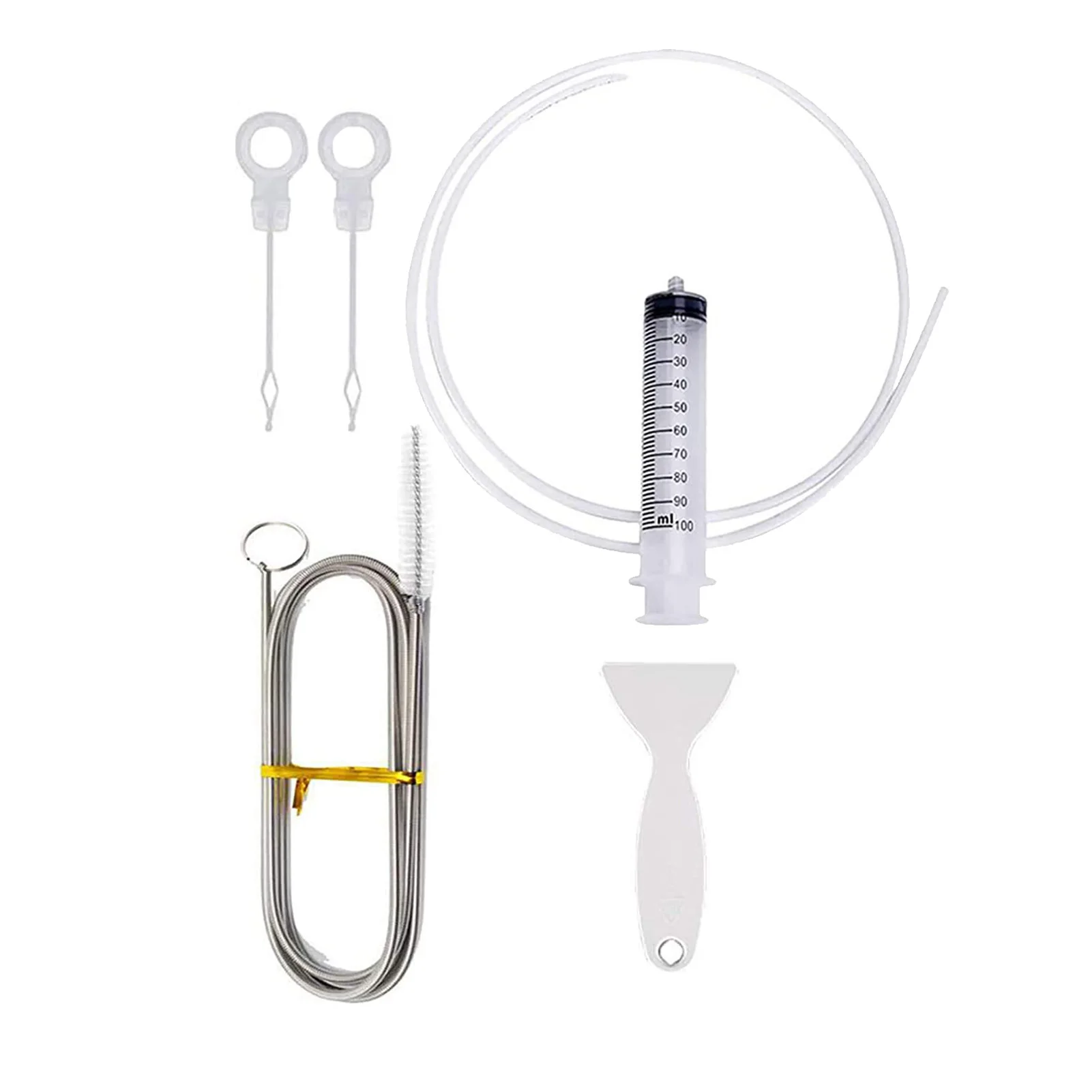 Набор для очистки дренажа холодильника шприц с гибкой щеткой чистки отверстий в