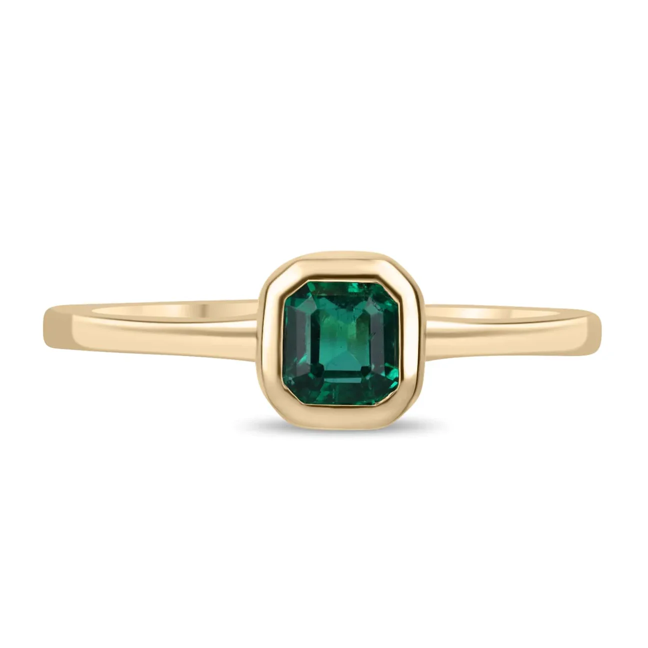 

Lab Grown 0.5 Carat Emerald Gems Ring Asscher Cut Solitaire for Woman Engagement Gift