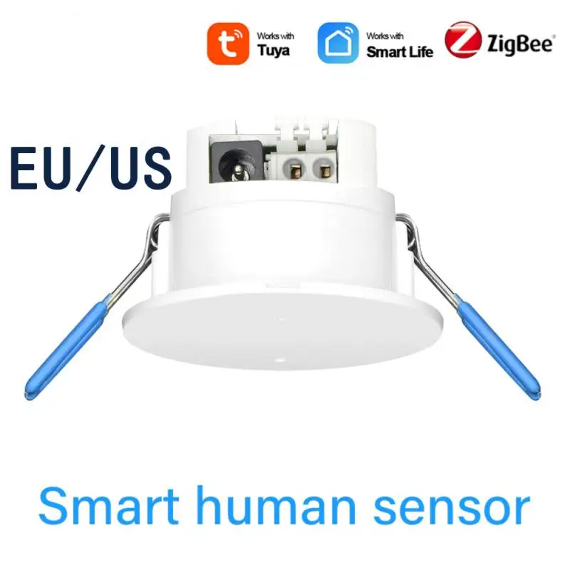 

Умный потолочный датчик присутствия человека Tuya Smart ZigBee, датчик обнаружения движения человеческого тела, управление через приложение, для Е...