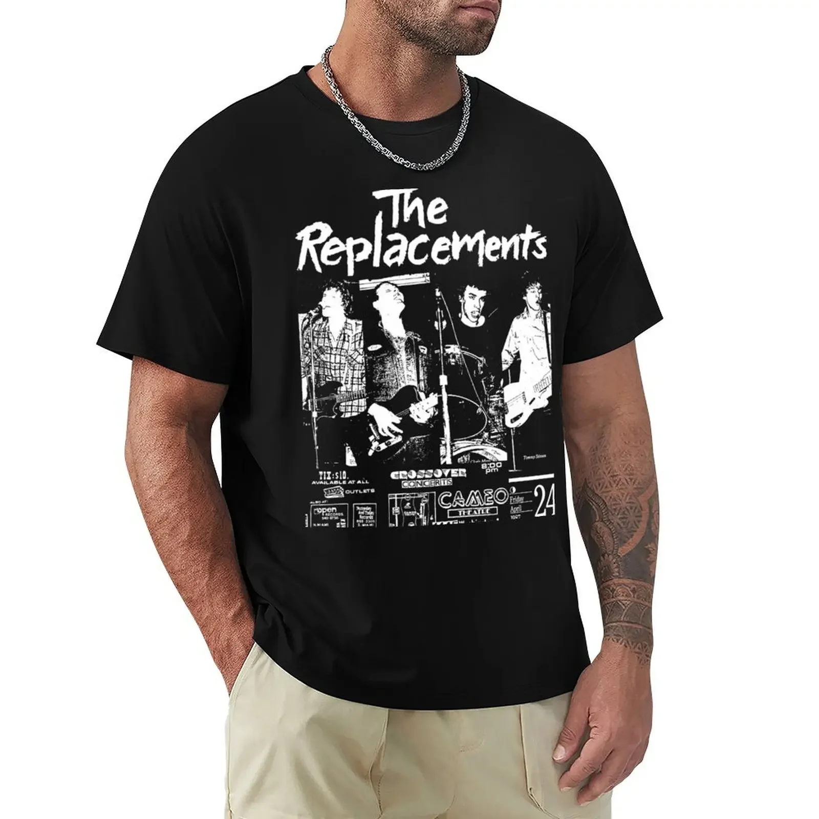 Винтажная футболка The Replacements Concert Graphic Music Art BLK топы винтажные футболки новое