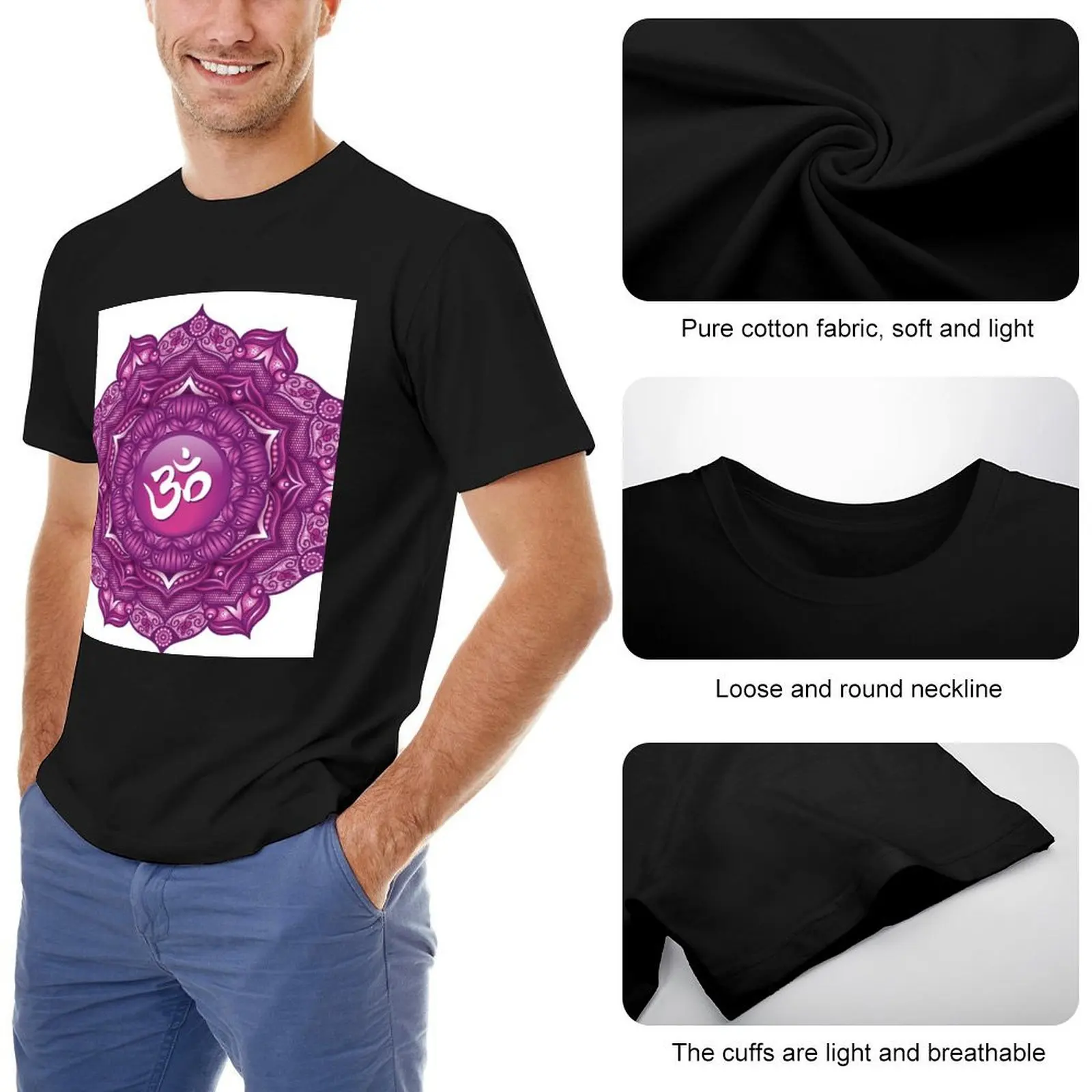 Crown Chakra Mandala-02 футболка OWBG летняя одежда простые рубашки футболки с рисунком