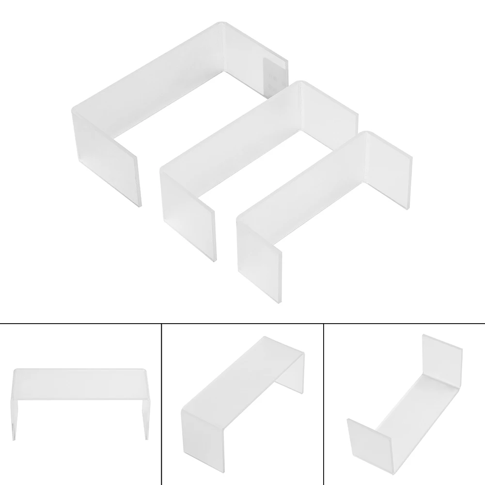 

3mm Display Stands Acrylic Accessories Collection Decoration Jewelry Showcase S/M/L Shelf Storage Rack U-Shaped
