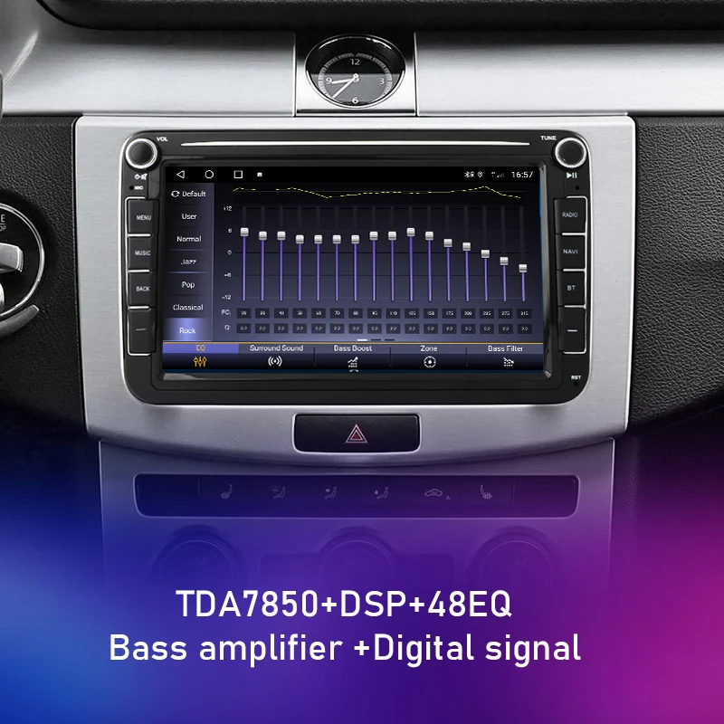 $94.73 JMCQ Android 11 Car Stereo Radio for Volkswagen VW Passat B6 B7 CC Tiguan Touran GOLF POLO 2 Din GPS Carplay Auto Head unit IPS