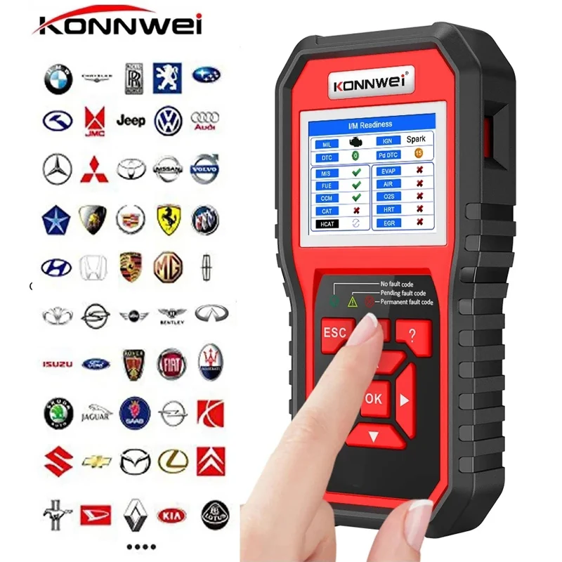 Professional Full OBD2 Scanner Diagnostic Tools KW850 Check Engine Code Reader OBDII & EOBD Anto Scanner for All Cars After 1996