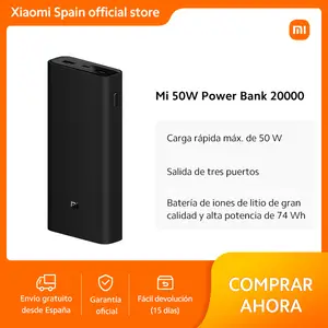 Xiaomi-batería externa portátil MIJIA, 50000mAh, 100W, carga superrápida,  Powerbank para IPhone, Huawei, Samsung - AliExpress