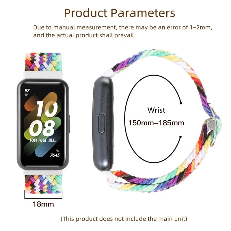 Nylon Strap For Huawei Watch Band 7 Braided Solo Loop Wristband Elastic Sports Replacement Wristband for Huawei Band 7 Correa