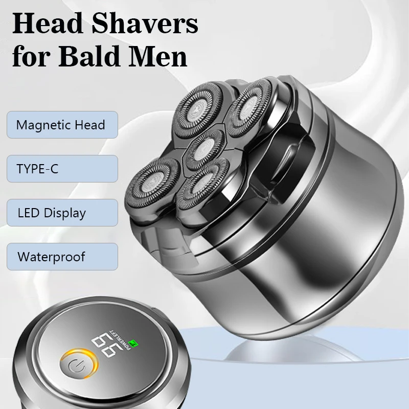 Бритвы для лысиych мужчин магнитная электробритва лица аккумуляторная