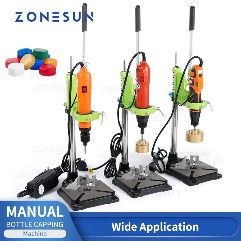 

ZONESUN Manual Capping Machine ZS-XG80W Plastic Bottle Capper Nail Polish Bottle Caps Screwer Bottle Packaging
