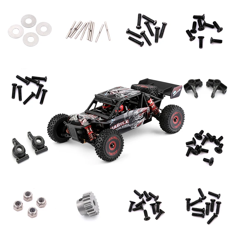 Оригинальные запасные части для радиоуправляемого автомобиля WLtoys 124016 124017 1/12, центральный приводной вал в сборе, набор винтов, подшипник, моторный дифференциал