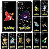 phone case for huawei p50 p50e p40 p30 p20 p10 smart 2021 pro lite 5g plus soft silicone case pocket monster pikachu series