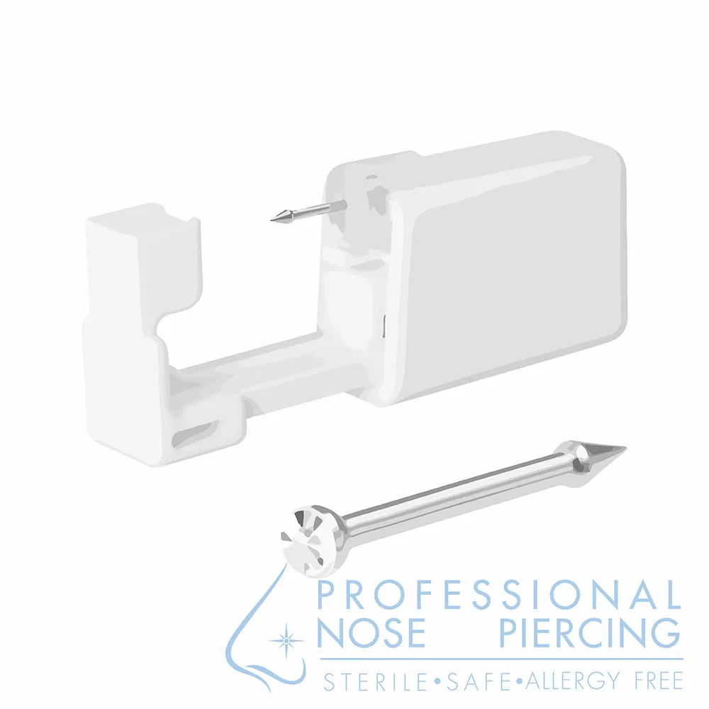 Пистолет для пирсинга носа с камнями 1/6/12 шт