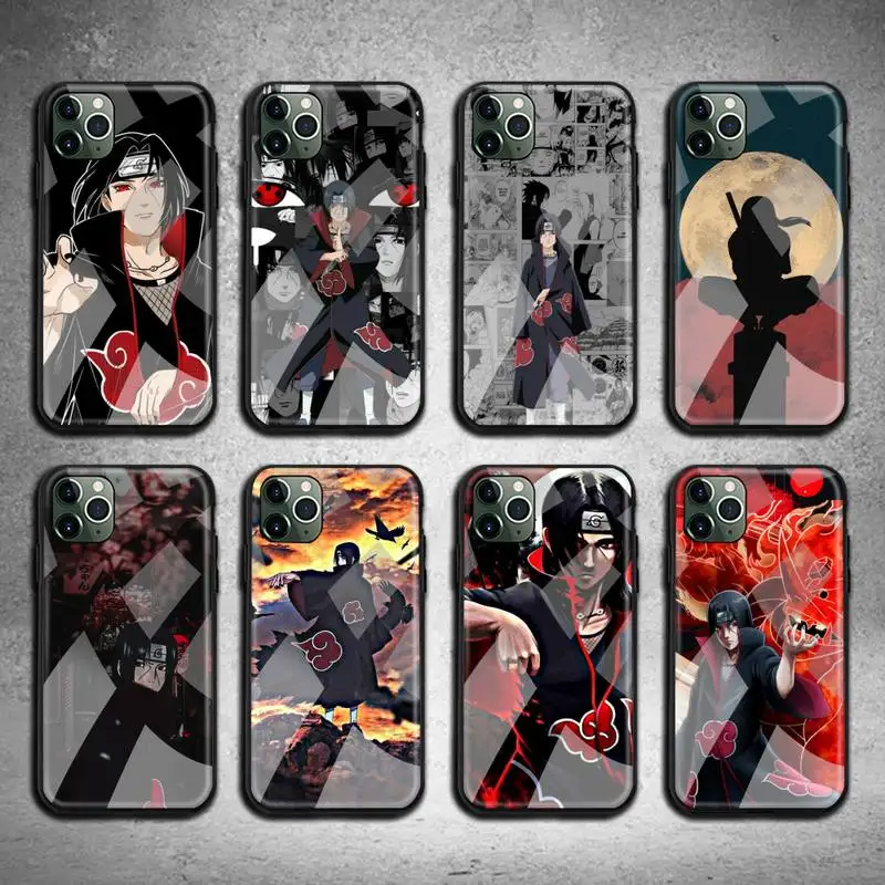 

Naruto Uchiha Itachi Akatsuki Phone Case Tempered Glass For iPhone 13 12 11 Pro Mini XR XS MAX 8 X 7 6S 6 Plus SE 2020 cover
