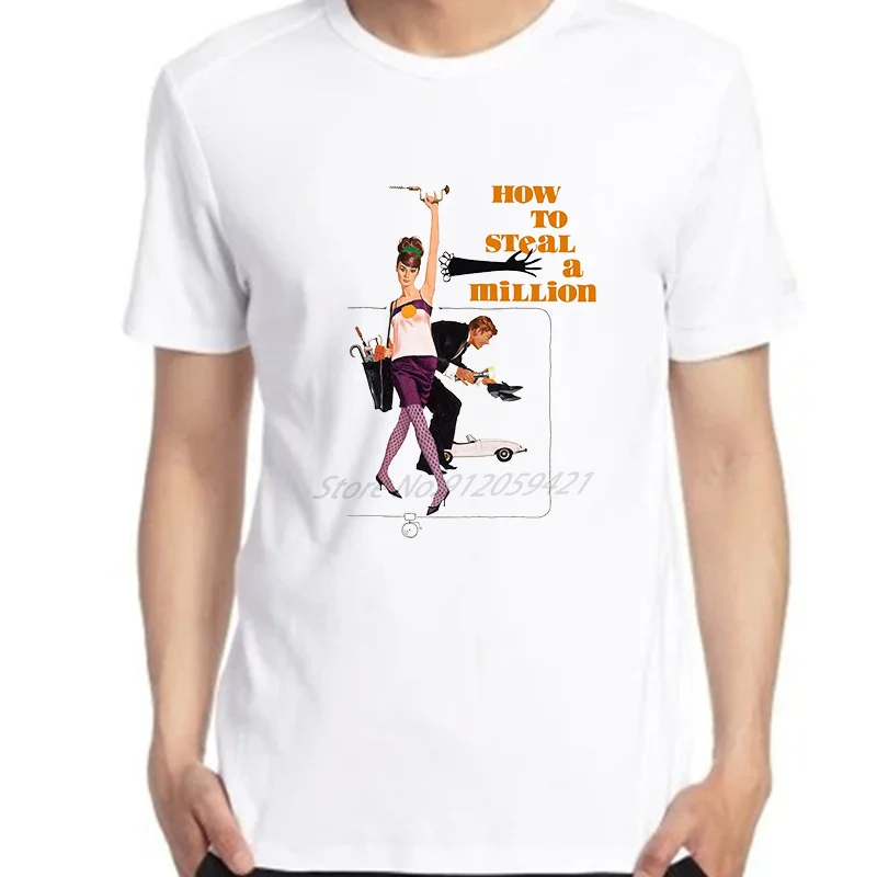 

Забавные Графические футболки с постером фильма «как красть миллион», футболки с коротким рукавом, футболки большого размера, мужская одеж...