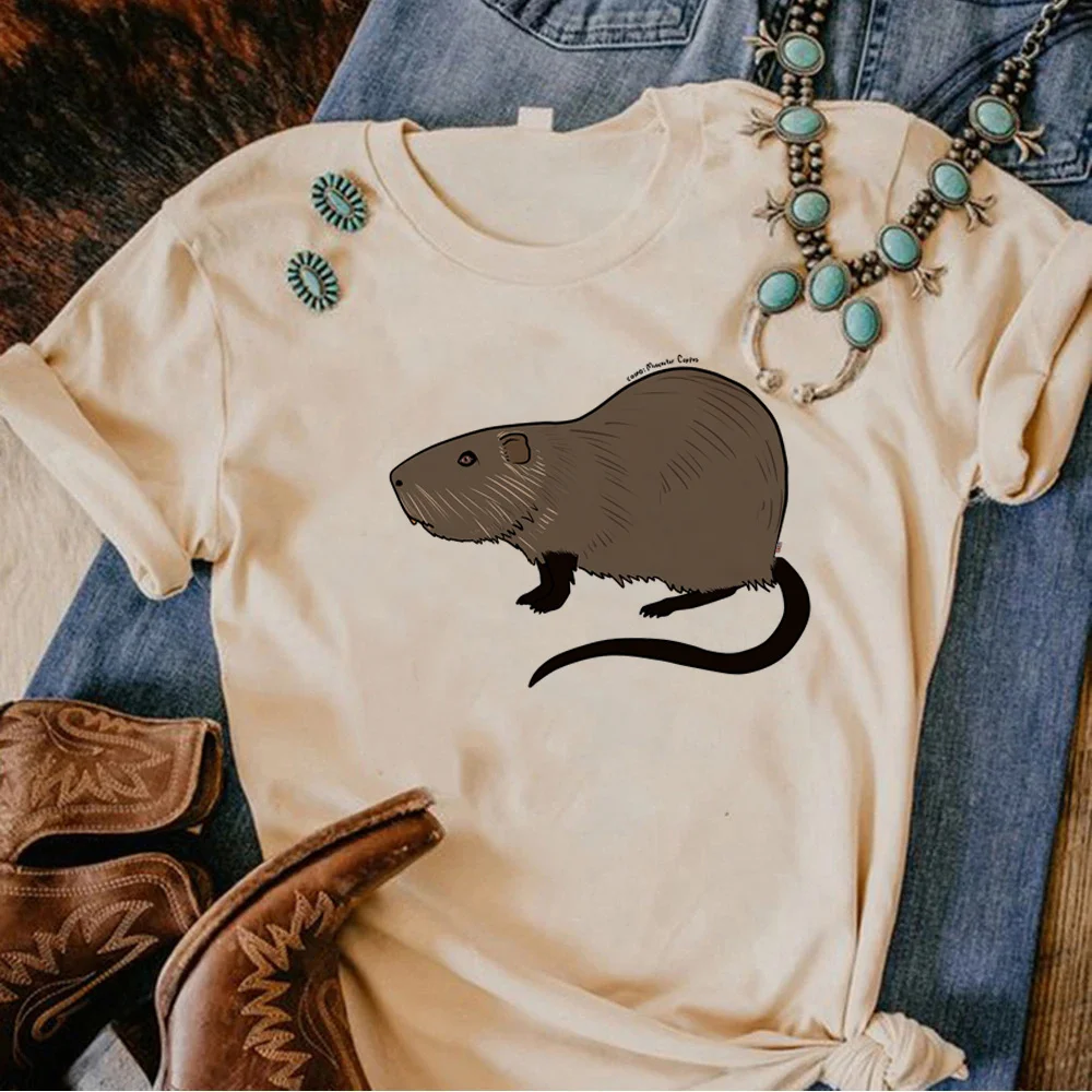 

Nutria t shirt women summer comic Tee female comic designer clothes