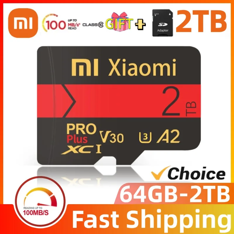 Карта памяти Xiaomi SD Transfer 100 МБ/с A2 V30 U3 Микрокарта 512 ГБ 256 128 C10 U1 TF-карта 64 V10 A1