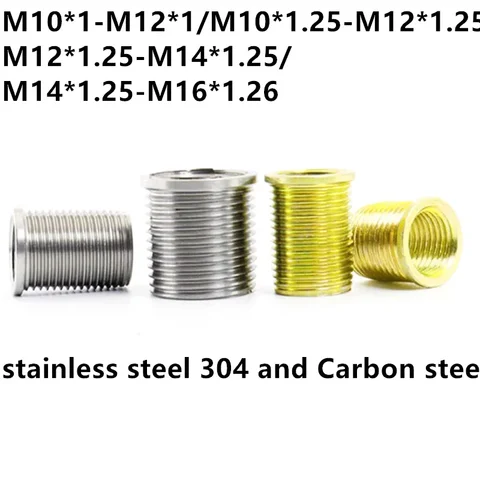 M10-M12/M12-M14/M14-M16 Углеродистая сталь Нержавеющая сталь Ремонт свечей зажигания Резьбовая вставка Тип размера вставки1252