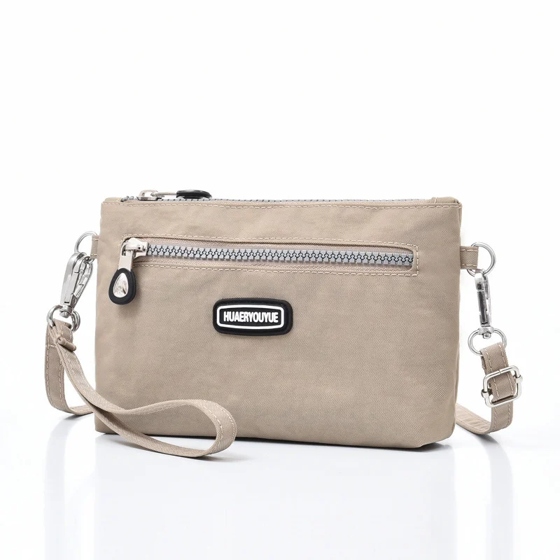 

Women's bags 2023 casual nylon small shoulder bag solid color multi-function mobile phone clutch bag coin purse