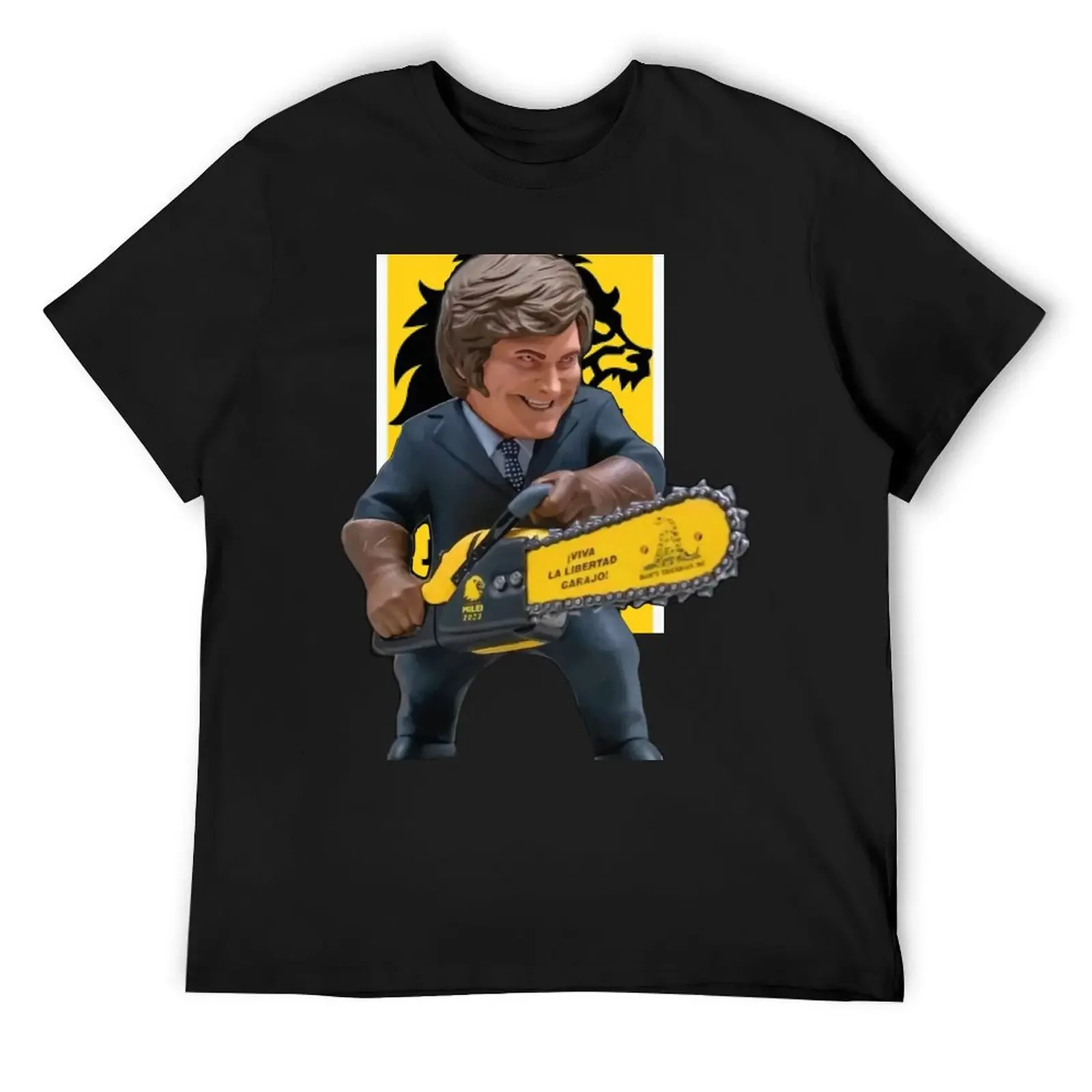 Футболка с бензопилой Javier milei топы аниме мужская тренировочная рубашка