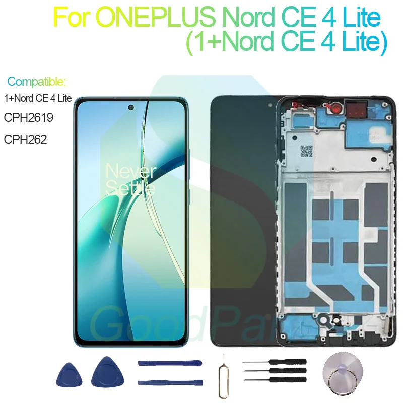 Фото Быстрая доставка: Дисплей LCD с сенсорной панелью для ONEPLUS Nord CE 4 Lite (1+Nord CE 4 Lite, CPH2619, CPH262) №1
