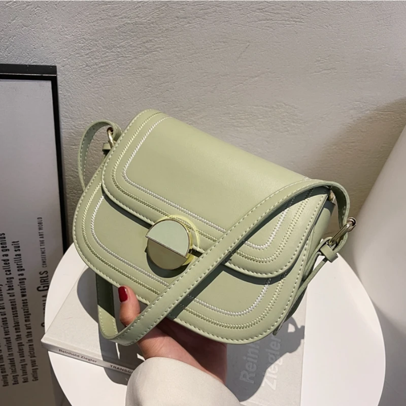 

Luxury Brand Retro Solid Fashion Bag Women Shoulder Bag Clutch Crossbody Bags Chain Purse Handbag Saddle Leather Pu