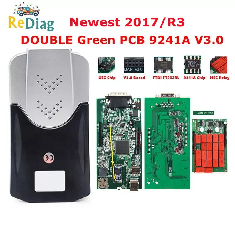 

Multidiag Pro+ Bluetooth-compatible 2017/R3 2016/R1 with free keygen V3.0 NEC relays 9241A DS150 PRO OBD2 Cars Trucks