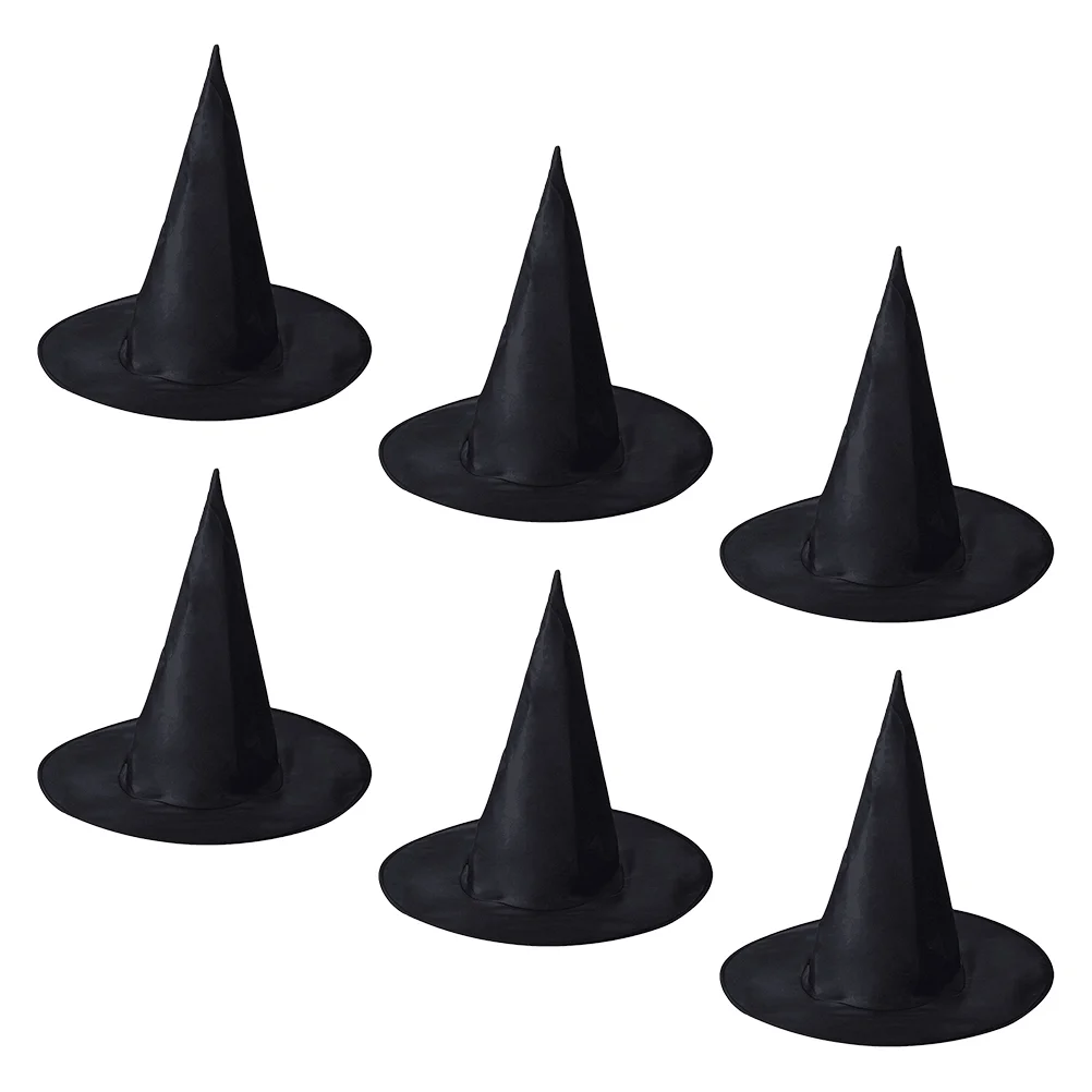 

6 Pcs Halloween Wizard Hat Cosplay Props Roleplay Costume Accessory Witch Clothing