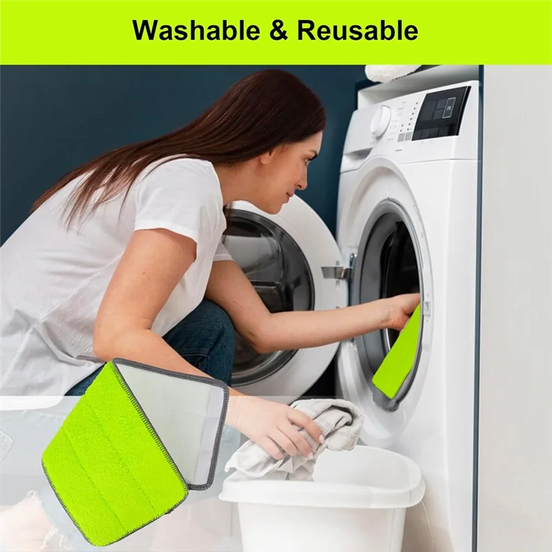 Фото M12K-12 Pcs Replacement Mop Refills For Libman Rinse 'N Wring Mop For Multi-Surface Floor Washable Microfiber Cloth Mop Head Pad №3