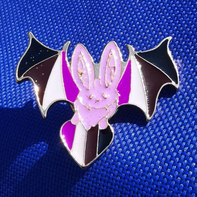 Радужная бисексуальная летучая мышь яркость ЛГБТ рюкзак джинсы куртка лацкан