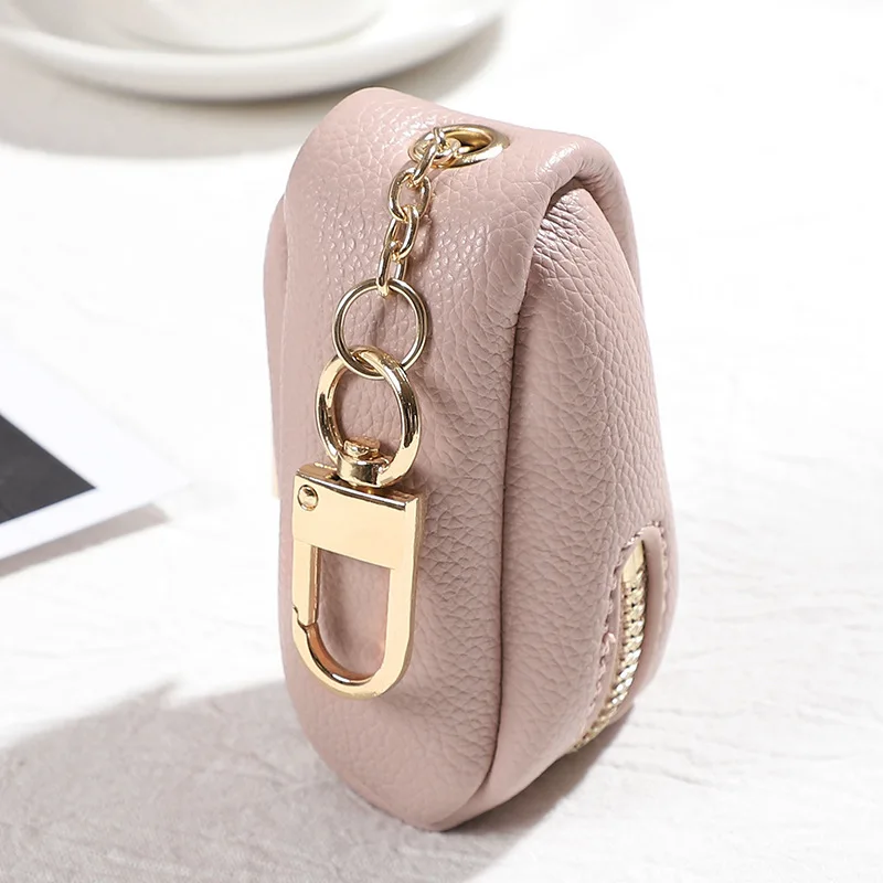 

2022 New PU Ladies Coin Purse Small Multi-function Coin Lipstick Bag Retro Large Capacity Car Key Bag Pendant Buckle