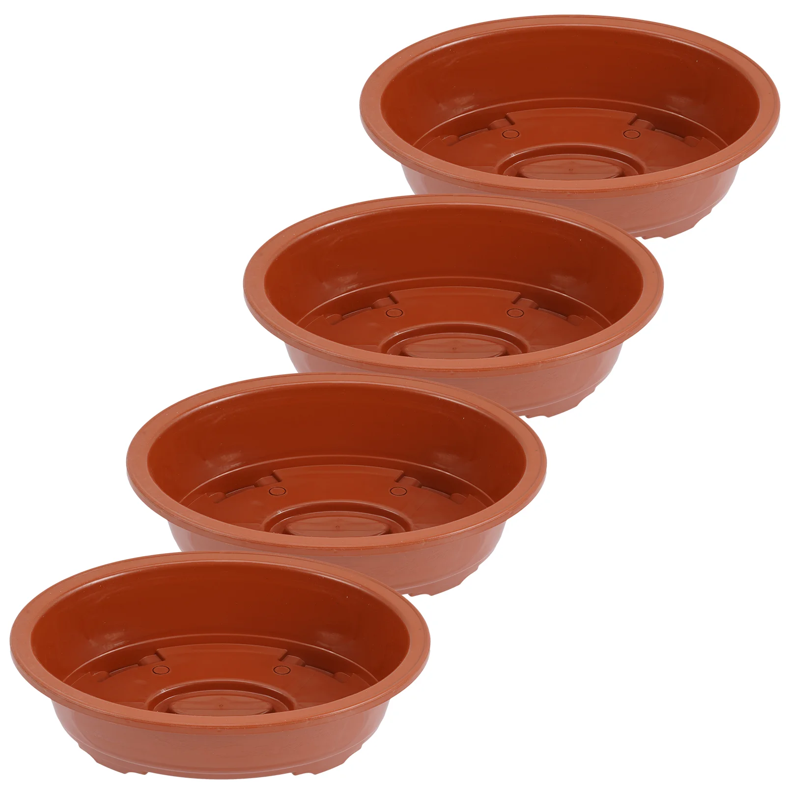 

4 Pcs Plastic Flower Pot Indoor Planter Trays Plants Bonsai Holder Simple Pots Planting Succulent Bowl