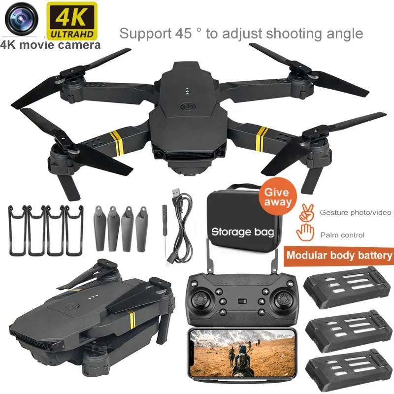 

New E58 RC Drone Wifi 4K HD Wide Angle Camera Aerial Photography Aircraft Helicopter Quadcopter Folding Toy Plane Gifts