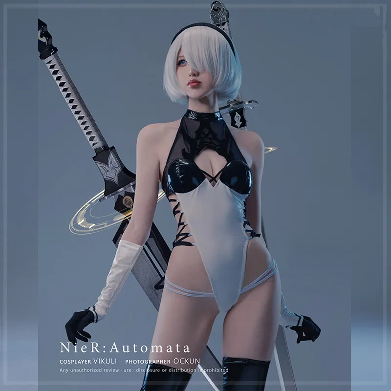 Аниме NieR:Automata Rose No. 2 тип B 2B YoRHa рождественское сексуальное частное боди костюм для