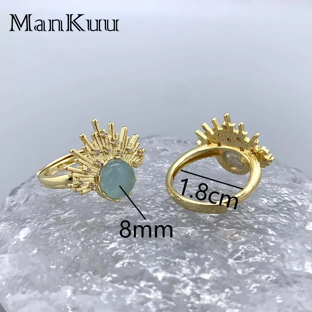 Mankuu модные украшения натуральный кристаллический камень аметист лабрадорит