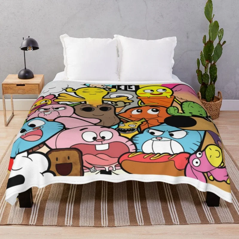 

Gumball Doodle Blanket Fleece All Season Soft Throw Blankets for Bed Sofa Travel Office