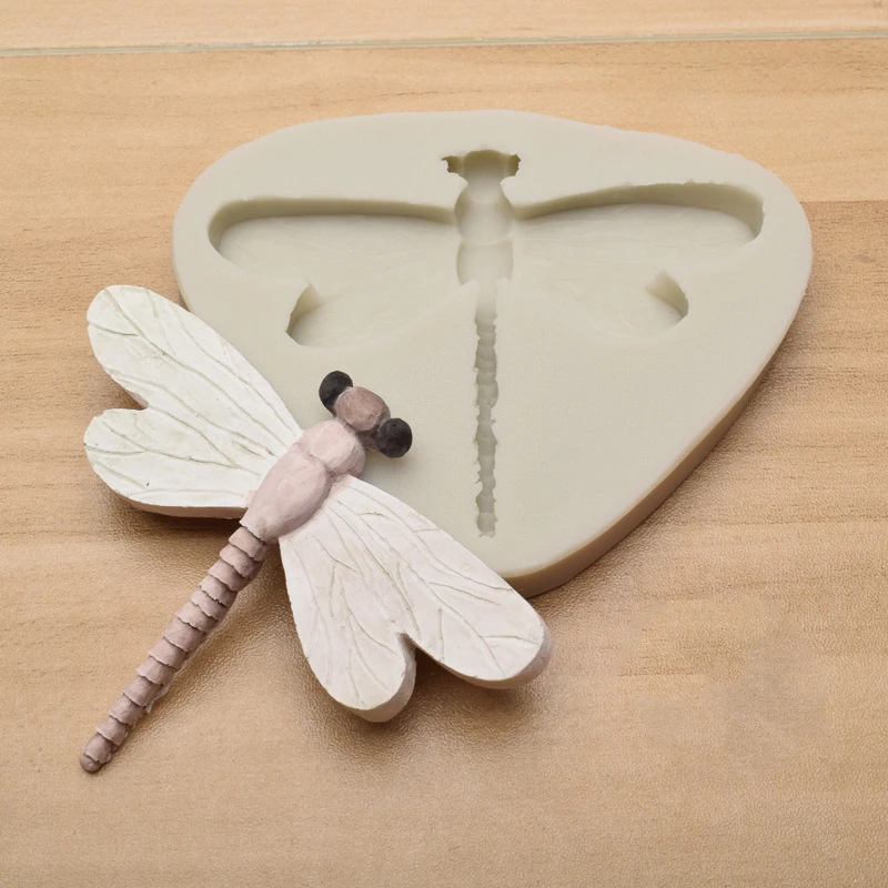 

Aomily 3D Dragonfly Shaped Silicone Molds Handmade Fondant Cake Mold Sugar Craft Chocolate Moulds Tools Ice Block Soap Mould