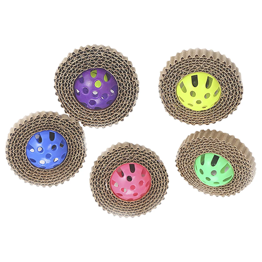 

5Pcs Interactive Cat Cat Scratching Bell Board Interactive Scratcher Cat Training Scratch